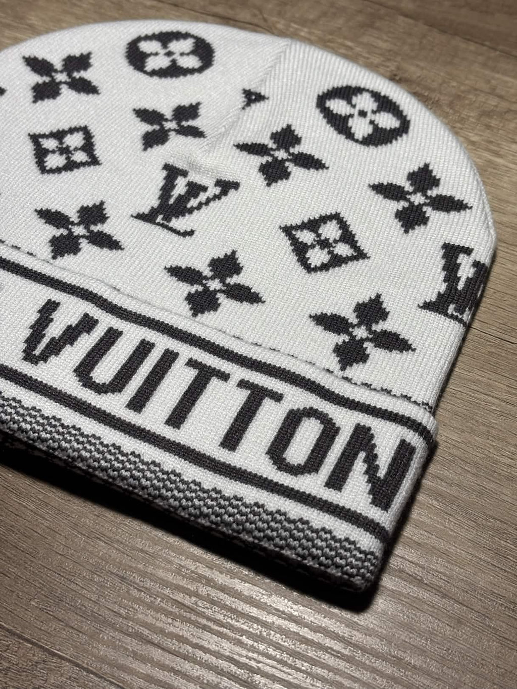 "LW" Beanie White
