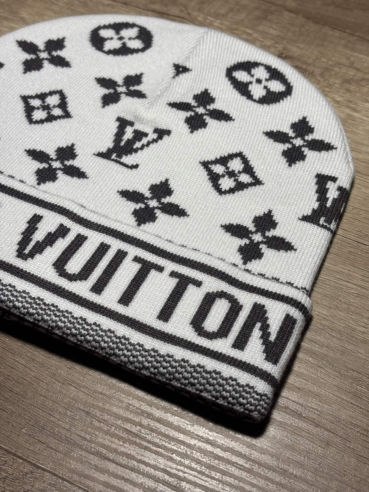 "LW" Beanie White