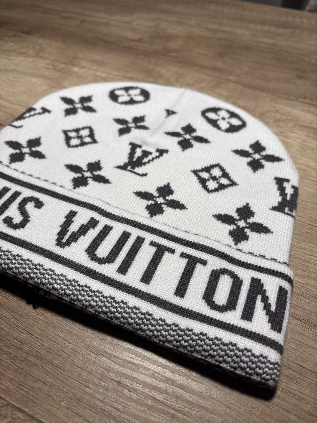 "LW" Beanie White