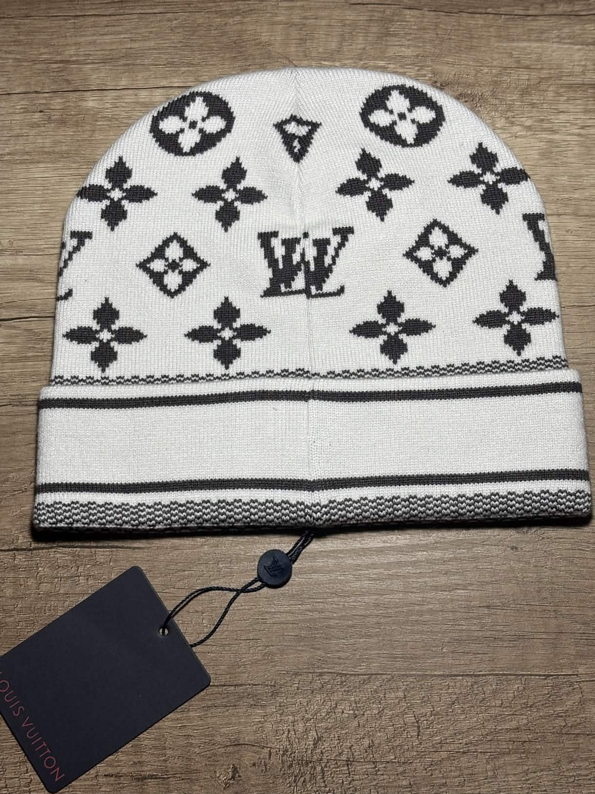 "LW" Beanie White